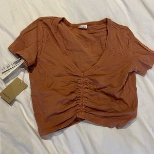 NWT Wifred Free (Aritzia) Crop Top - dusty pink